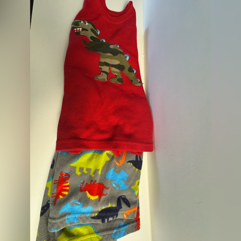 Carter's Red and Gray Dinosaur Pajama Set - Picture 7 of 11